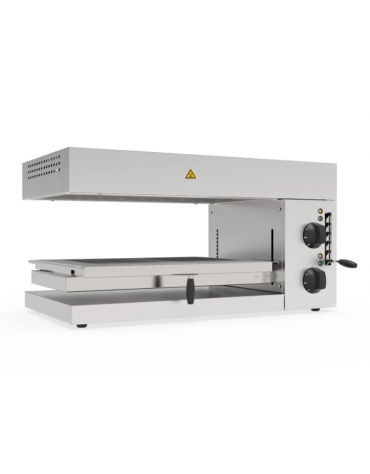 Salamandra elettrica passante  con piano di cottura mobile -  sup. di cottura cm 57,5x40 - dim. tot. cm 75x40x35h