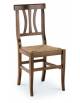 Sedia arte povera in legno di faggio con Sedile di paglia - cm 43 x 45 h 45/91