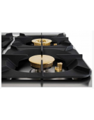 Cucina a gas 4 fuochi da banco in acciaio Inox con piano ermetico - potenza fuochi 2X10Kw + 2X11Kw - cm 80x90x28h