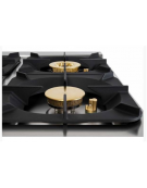 Cucina a gas 6 fuochi da banco in acciaio Inox con piano ermetico - potenza fuochi 4x10kw + 2x11Kw - cm 120x90x28h