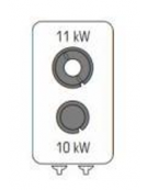 Cucina a gas 2 fuochi in acciaio Inox su vano aperto, con piano ermetico - potenza fuochi 1x10kw + 1x11kw - cm 40x90x90h