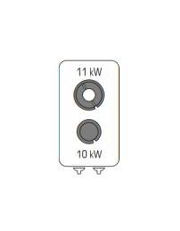 Cucina a gas 2 fuochi in acciaio Inox su vano aperto, con piano ermetico - potenza fuochi 1x10kw + 1x11kw - cm 40x90x90h