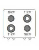 Cucina a gas ermetica 4 fuochi, 2x10kw + 2x1