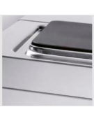 Cucina elettrica 6 piastre ermetiche quadrate, su forno elettrico statico full size - potenza tot. Kw 30,3 trifase - cm 120x90x9