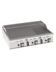 Fry-Top a gas da banco, 3 zone cottura - piastra 1/3 rigata + 2/3 liscia, piastra cm 113x69 - potenza Kw 24 - cm 120x90x28h