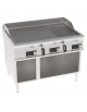 Fry top elettrico su vano aperto, piastra 2/3 liscia + 1/3 rigata - con controllo elettronico - trifase 18kw - cm 120x90x90h