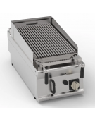 Griglia gas a pietra lavica da banco - 1 griglia inox, superficie cottura cm 62×36- potenza gas totale Kw 10 - cm 40x90x28h