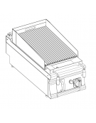 Griglia gas a pietra lavica da banco - 1 griglia inox, superficie cottura cm 62×36- potenza gas totale Kw 10 - cm 40x90x28h