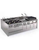 Piano di lavoro neutro da banco, in acciaio inox - cm 25x90x28h