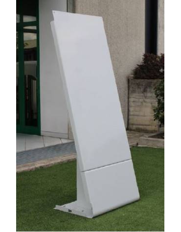 Leggio in lamiera di acciaio piegata, zincato e verniciato per esposizione - da tassellare - cm 80x54x200h