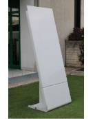 Leggio in lamiera di acciaio piegata, zincato e verniciato per esposizione - da tassellare - cm 40x54x200h