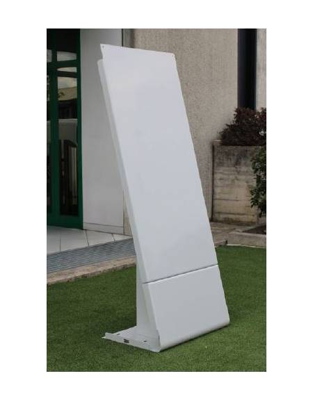 Leggio in lamiera di acciaio piegata, zincato e verniciato per esposizione - da tassellare - cm 40x54x200h