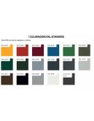 Leggio in lamiera di acciaio piegata, zincato e verniciato per esposizione - cm 180x100x180h