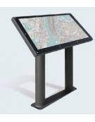 Leggio per esposizione in acciaio zincato e verniciato, con pannello cm 100x50 - dim. tot.  cm 100x38,2x100h