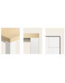 TAVOLO RETTANGOLARE CON STRUTTURA IN METALLO - CM 130x65x53h