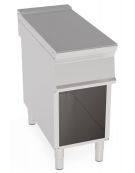 Piano di lavoro neutro in acciaio inox AISI 304 su vano aperto - senza cassetto - cm 20x90x90h