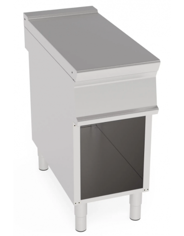 Piano di lavoro neutro in acciaio inox AISI 304 su vano aperto - senza cassetto - cm 20x90x90h