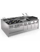 Piano di lavoro neutro in acciaio inox AISI 304 su vano aperto - senza cassetto - cm 20x90x90h