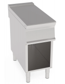 Piano di lavoro neutro in acciaio inox AISI 304 su vano aperto - senza cassetto - cm 55x90x90h