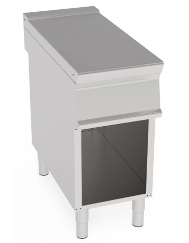 Piano di lavoro neutro in acciaio inox AISI 304 su vano aperto - senza cassetto - cm 25x90x90h