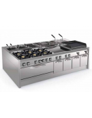 Piano di lavoro neutro in acciaio inox AISI 304 su vano aperto - senza cassetto - cm 50x90x90h