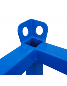 Carrello Porta Pallet Alto  - 4 ruote in gomma elastica blu d. 200x50 (2 fisse + 2 girevoli) cm 125,5x85,5x71h