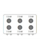 Cucina a gas 6 fuochi da banco in acciaio Inox con piano ermetico - potenza fuochi 6x7,5kw - cm 120x70x28h