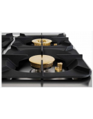 Cucina a gas 6 fuochi da banco in acciaio Inox con piano ermetico - potenza fuochi 6x7,5kw - cm 120x70x28h