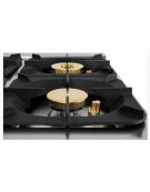Cucina a gas 6 fuochi in acciaio Inox su vano aperto, con piano ermetico - potenza fuochi 6x7,5kw - cm 120x70x90h