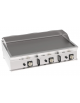 Fry-Top a gas da banco, 3 zone cottura, piastra liscia cm 113x56, potenza gas Kw 21,6 - cm 120x70x28h