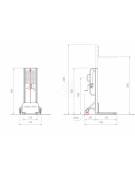 Sollevatore ad arganello, sollevamento max cm 200 - cm 100x53x161h