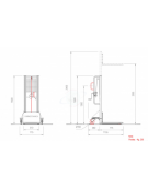 Sollevatore ad arganello con piastra, sollevamento max cm  250 - cm 113x79x200,5h