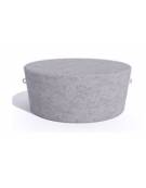 Panchina tonda svasata monoblocco in cemento calcestruzzo colore Grigio travertino - cm Ø84x45h - Conforme ai CAM