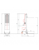 Sollevatore arganello contrappesato frizione arresto automatico incorporata, portata Kg. 100  - cm 106x55x197h