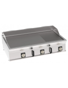 Fry-Top elettrico da banco - piastra 1/3 rigata + 2/3 liscia, zona cottura cm 113x56 - trifase Kw 11,7 - cm 120x70x28h