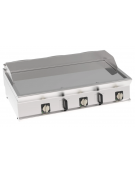 Fry-Top elettrico da banco - 3 zone cottura - piastra liscia cromata cm 113x56 - trifase Kw 11,7 - cm 120x70x28h