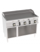 Fry-Top elettrico su vano aperto, 3 zone cottura, piastra liscia cm 113x56, trifase Kw 11,7 - cm 120x70x90h