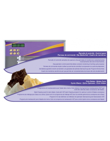 Mantecatore verticale professionale per gelato - Lt.110/orari