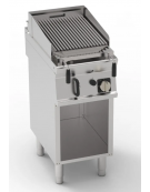 Griglia gas a pietra lavica su vano aperto  - 1 griglia inox, superficie cottura cm 46×36 - potenza totale Kw 8 - cm 40x70x90h