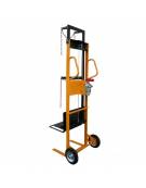 Mini sollevatore ad arganello per bombole 40/50 Lt, ruote gomma Ø cm 20, sollevamento cm 30