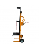 Mini sollevatore Portabombola, 2 Ruote Antiforatura Ø260 Dim. cm 57x57x150 Sollev. cm 30 Piastra cm 44,5x31