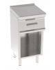 Piano di lavoro neutro in AISI 304 su vano aperto - con 1 cassetto, interno cm 29,5x37x1 - dimensioni cm 40x45x90h