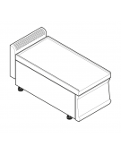 Piano di lavoro neutro da banco, in acciaio inox - senza cassetto - cm 35x70x28h