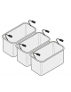 Set 3 cestelli GN1/3 per cuocipasta - cm 29×16×20h cad.
