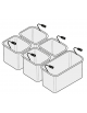 Set cestelli per cuocipasta 1×GN1/3 cm 29x16x20h + 4×GN1/6 cm 14x14x20h