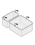 Set cestelli per cuocipasta 1×GN1/3 dim. cm 29x16x20h + 1×GN2/3 dim. cm 29x29x20h