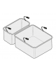 Set cestelli per cuocipasta 1×GN1/3 cm 29x16x20h + 1×GN2/3 cm 29x29x20h