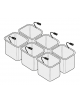 Set cestelli per cuocipasta 6×GN1/6 dim. cm 14x14x20h cad.