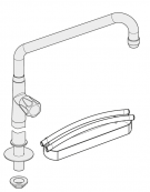 Colonnina acqua orientabile per cucine con camino