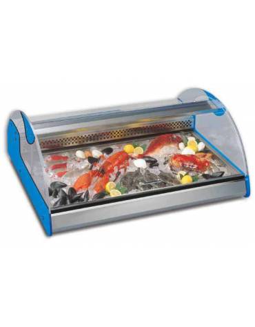 Vetrina refrigerata per pesce da banco per ristorante da cm. 90